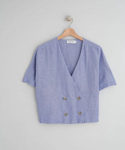 Indi & Cold Double-Button Shirt - Blue MI293