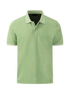 Fynch Hatton Washed Cotton Polo Lime