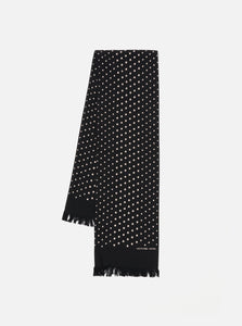 Universal Works Black Dot Print Short Scarf 