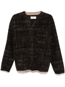 Universal Works Marble Fleece Cardigan Brown 31701