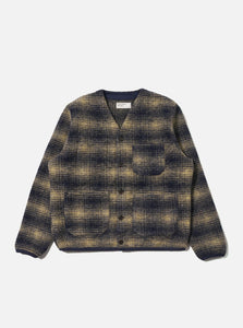Universal Works Navy Uist Fleece Cardigan 