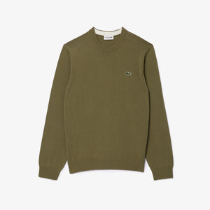 Lacoste Monochrome Crew Neck Sweater AH1985 - Khaki