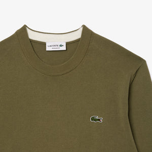 Lacoste Monochrome Crew Neck Sweater AH1985 - Khaki