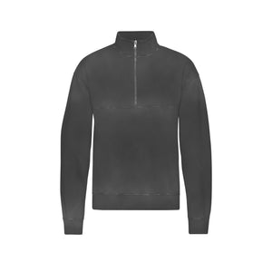 Colorful Standard Mens Organic Quater Zip Sweat Faded Black CS1014