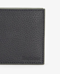 Barbour Grain Leather Billfold Coin Wallet Black