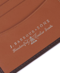 Barbour Elvington Leather Billfold Coin Wallet Dark Brown