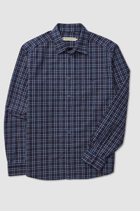 R M Williams Classic Check Shirt Blue SH201PSNK01