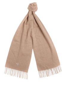 Barbour Plain Lambswool Scarf Light Brown 