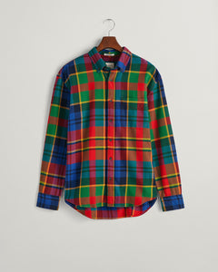 Gant Relaxed Fit Twill Check Shirt Rich Red