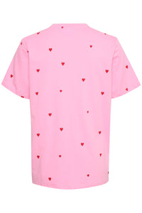 Saint Tropez Dagni Hearts T-Shirt in Bonbon Hearts