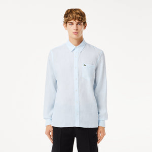 Lacoste Linen Long Sleeve Shirt Rill Blue