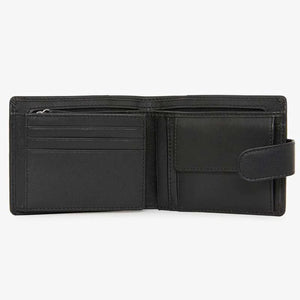 R M Williams Leather Wallet With Coin Pocket &Tab -Black CG256