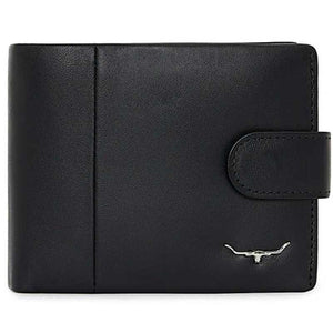 R M Williams Leather Wallet With Coin Pocket &Tab -Black CG256