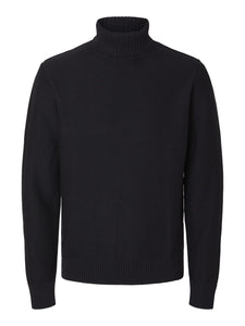 Selected Homme Heavy Roll Neck Jumper Black 16086644