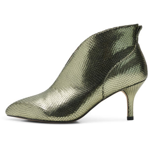 Shoe The Bear Valentine Low Cut Snake in Silver Olive