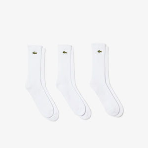 Lacoste High Cut Sports Socks 3 Pack White