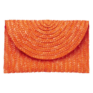 Straw Clutch - Orange