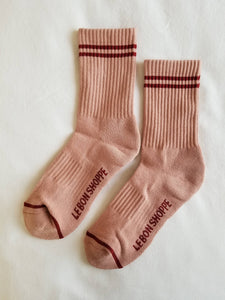 Le Bon Shoppe Boyfriend Socks - Vintage Pink